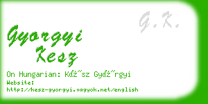 gyorgyi kesz business card